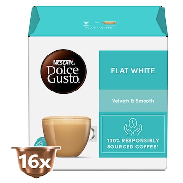 Nescafe Dolce Gusto Flat White Coffee, 16 Capsules