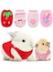 4 Pack Guinea Pig Clothes Rabbit Warm Vest Flannel Fleece Pet Costume T-Shirt for Small Animal Kitten Chihuahua Puppy (Pink, L)