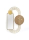 Danube Home Cambridge Modern Wall Clock With Mirror Stylish And Elegant Timepiece With Reflective Mirror Surface For Home Office Living Room And Bedroom D&eacute;cor 79.5X52.5X4.5cm Gold