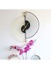 ساعة حائط من دانوب هوم Cambridge Wall Accent بتصميم عصري أنيق وساعة ديكور كبيرة لغرفة المعيشة والمكتب وغرفة النوم قطعة ديكور منزلية أنيقة 60X68.5X4.5 سم أسود