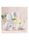 Danube Home Anton 32 Piece New Bone China Dinner Set Serve 6 New Bone China Modern Houseware Dinner Set L 37.5x27.5 X H 28.5cm Grey