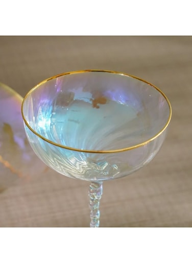 Danube Home Youthfulbite 4-Piece Coupe Glass Set-250ml Elegant Glassware For Cocktails Champagne And Desserts Durable And Stylish