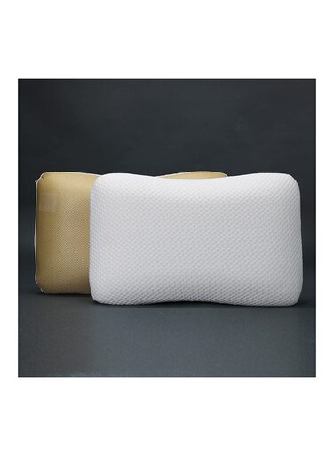 Danube Home Relax Memory Foam Pillow 2 Pieces Hypoallergenic Side And Back Sleeping Pillows For Neck And Shoulder Support Polyester White 55x35x12cm
