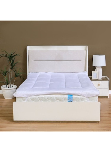 Danube Home Quilted Queen Size Mattress Protector Soft And Breathable Mattress Cover L150XW200+30cm