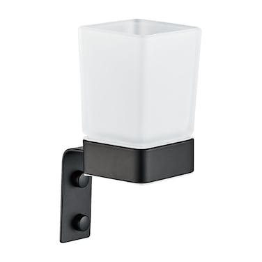 Danube Home Milano Mae Bathroom Accessories 7 Pcs Gift Set Matt Black, Stainless Steel Full Accessories Set, Bathroom Accessories Set For Toilet Bathroom Washroom Shower Room - Matt Black