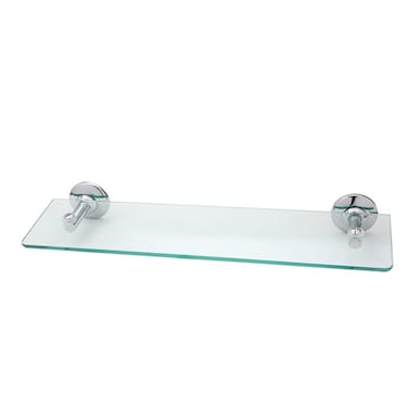 Danube Home Classic Glass Shelf Silver/Clear