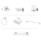 Danube Home 7-Piece Milano Classic Bathroom Accessories Set Silver/Clear