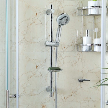 Danube Home Milano Innova Sliding Bar Shower Kit Silver 40x60cm