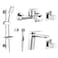Danube Home Milano Yana Collection 6 Pcs Set Of (Basin+Bath+Shattaf+2Pcs Angle Valve+Kit)-Made In China