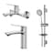 Danube Home Milano Race Collection Basin &amp; Shower Mixer w/Shower Kit (3Pcs), Brass Complete Set, Shower Kit Set For Bathroom Toilet Washroom - Multi Color