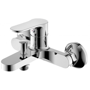 Danube Home Milano Fira Bath Mixer With Shower Set, Brass Shower Mixer, Bath Room Fixture Hot &amp; Cold Bathtub Faucet Shower Tap For Bathroom Toilet Washroom - Chrome