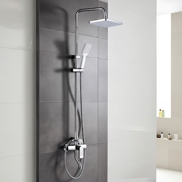 طقم دش مطري كامل من دانوب هوم ميلانو سكاي - كروم مربع