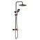 Danube Home Milano Sina Rain Shower Mixer With Handle Rose Gold And Shower Set Brass Bathroom Luxury Rain Mixer Shower Combo Set Wall Mounted Rainfall Shower System Faucet Matt Black Made In China