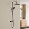 Danube Home Milano Sina Rain Shower Mixer With Handle Rose Gold And Shower Set Brass Bathroom Luxury Rain Mixer Shower Combo Set Wall Mounted Rainfall Shower System Faucet Matt Black Made In China