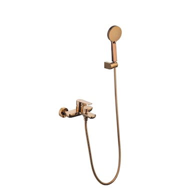 Danube Home Milano Calli Wall Mounted Bath Shower Mixer Set Rose Gold