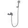 Danube Home Milano Calli Wall Mounted Bath Shower Mixer Set Matt Gray, Brass Shower Mixer, Bath Room Fixture Hot &amp; Cold Bathtub Faucet Shower Tap For Bathroom Toilet Washroom - Grey