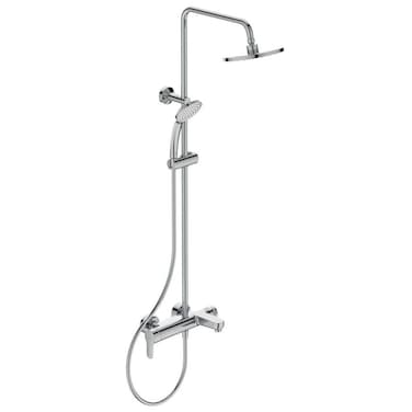 Milano Danube Home Ideal Standard Cerafine Rain Shower, Stainless Steel Complete Shower Set, Rain Shower, Shower Column, Handheld Shower Head With Slide Bar Chrome