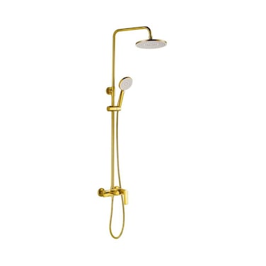 Danube Home Milano Melz Bath Shower With Rod &amp; Rain Shower Complete Set