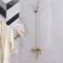 Milano Melz Bath Shower Mixer Tap With Hand Shower Brass Rain Shower Single Handle Faucet, Handheld Spray L 20 x W 8 x H 34 cm Gold