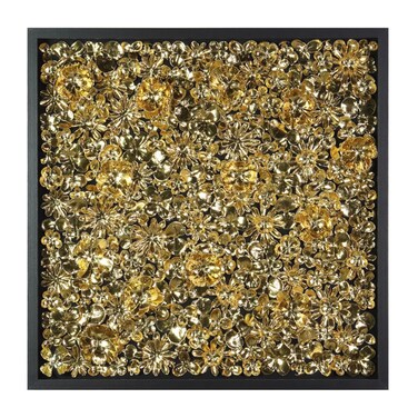 Danube Home Skia Glass &amp; PP Golden Cosmos Shadow Boxes Wall Art - 90X90X60cm Abstract Wall Decor For Living Room, Bedroom &amp; Office Modern Home Decoration Decorative Home Accessories