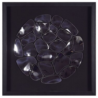 Danube Home Skia Glass &amp; PP Chrome Shadow Boxes Wall Art - 60X60X50cm Abstract Wall Decor For Living Room, Bedroom &amp; Office Modern Home Decoration Decorative Home Accessories