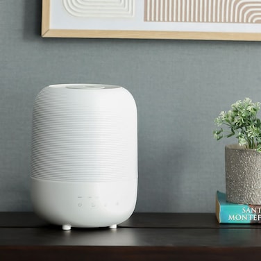 Danube Home Tulip Top Filling Cool Mist Humidifier With Ultrasonic Technology For bedroom Baby Room Home And Office And 7 Color Night Light 3L 18.8X18.8X24.3cm White