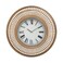 Danube Home Sansa Rattan Roman Wall Clock - Yellow 60X10X60 Stylish Wall Decor Iron &amp; Paper Design Perfect For Home Decor Unique Clocks For Living Room Decorative Home Accessories