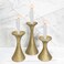 Danube Home EC-Nomad Candle Holder Set/3 Gold 9.5X14,9X18,10.5X23cm