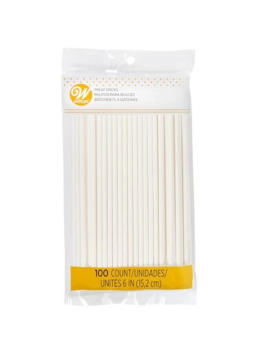 Wilton Lollipop Sticks 6-inch 100/Pkg-, Other, Multicoloured