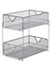 Mind Reader, Supply Storage, Makeup Accessory Organizer, 12 x 8 x 12, Silver