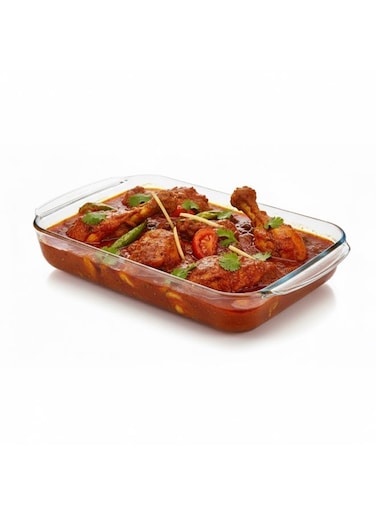 Glass Baking Dish 2L (Large Size) for Cooking, Baking and Roasting, Casserole Dish, Baking Tray is 100% Borosilicate Glass, BPA Free, Microwave and Dishwasher Safe Loaf Tray, Oven Tray