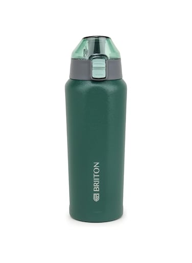 Briiton TOKYO 650ml-22Oz Stainless steel Water Bottle Green,18/8 Food Grade,Thermo Vacuum Insulated Flask,24hrs Hydro Hot and Cold,SS304 Aqua Sports Bottle,BPA-Free,For Kids,School,office,Gym,Travel