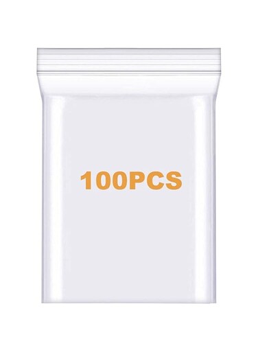 KASTWAVE 100 Count Quart Clear Reclosable Zip Plastic Poly Bags 6'' X 9'' with Heavy Duty Plastic Resealable Lock Seal Zipper Bags for Photo, Jewelry, Bakery, Treats, Party Favors - 2 Mil