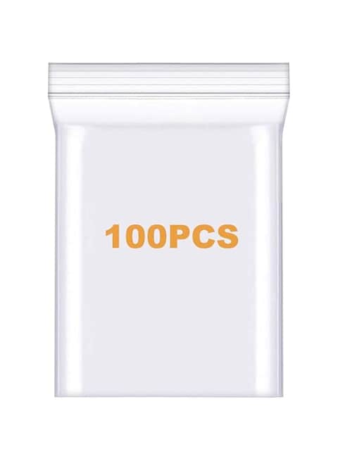 KASTWAVE 100 Count Quart Clear Reclosable Zip Plastic Poly Bags 6&#39;&#39; X 9&#39;&#39; with Heavy Duty Plastic Resealable Lock Seal Zipper Bags for Photo, Jewelry, Bakery, Treats, Party Favors - 2 Mil