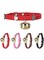 Leather Cat Collars for Boy Girl Cats with Bell and Safety Elastic Belt,Dog Collar for Teacup Adjustable Teacup Dog Collar for Small Dogs and kittens 1/2 inch Width (Red Small)