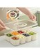 Jentyata Snack Box Divided Serving Tray with Lid and Handle Food Storage Containers, 5 Compartment Organiser for Snack,Vegetables, Fruits, Grains, Herbs and Spices