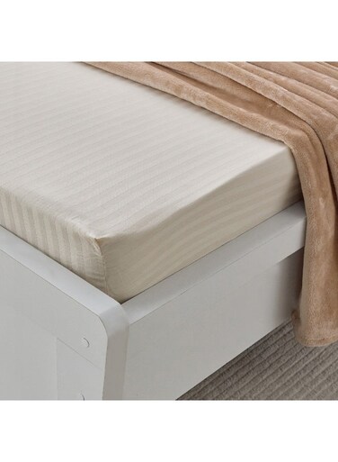 Box Hamilton Stripe Satin Cotton Single Fitted Sheet 200 x 36 x 90 cm