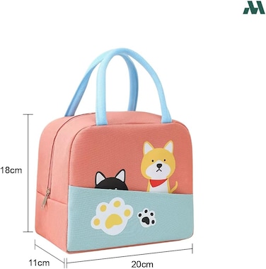 Cat Lag Light Pink Large Capacity Insulated Lunch Bag   Waterproof &amp; Stain-Resistant Meal Tote with Advanced Temperature Retention   Durable Polyester Lunch Bag for Office &amp; School