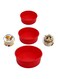 STAYOUNG 3 PCS Silicone Cake Molds for Baking - 4 6 8 Inch Round Cake Baking Pan Non-Stick Quick Release Suitable for Cheesecake Chocolate Cake Brownie Cake puddings (Red)