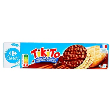 Carrefour Classic Milk Chocolate Coated Biscuits, 200g