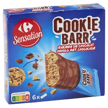 Carrefour Sensation Cookie Chocolate Bars, 168g