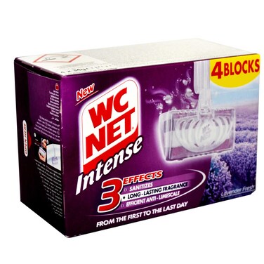 WC Net Intense 3 Effect Toilet Rim Block Lavender Fresh 136g Pack of 2