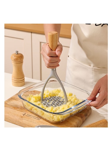 Potato Press Mashed Potato Masher Masher Potato Squash Press, Aluminum Alloy 36 Holes for Finer Mashing, Lightweight for Mashing Potatoes, Pumpkins, Tomatoes, Purple Potatoes, Fruits