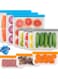 10-Pack Dishwasher Safe Silicone Reusable Food Bags, for Fruit, Veg, Lunch, Snack