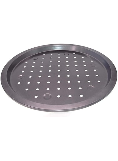 EASY BAKER Pizza Crisper Pan, BLACK, 35x35x1.5 cm
