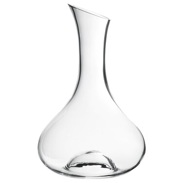 Carafe, Mouth-Blown Clear Glass, Teardrop Shape, 1.7 L