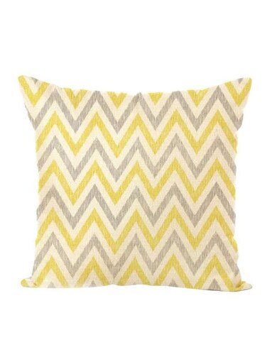 Linen Pillowcase Combination Yellow/Grey/White 45x45x1cm