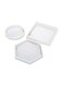 Silicone Coaster Mould Set Light White 11.5x10x1.3cm