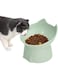 NeoStyle Cat Bowl, Elevated Cat Food Bowl, Tilted Elevated Cat Bowl, Easy to Clean, Suitable for Cats and Dogs to Use (Green)