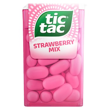 Tic Tac Strawberry Mix Flavoured Mints 18g, On-the-Go Refreshment